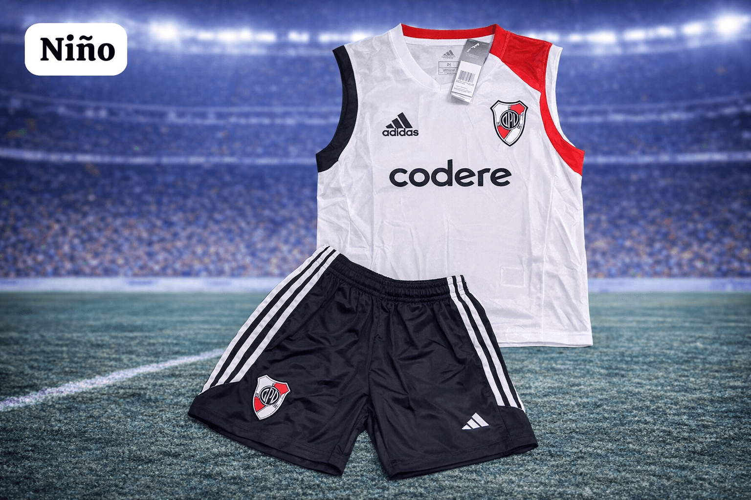 Conjunto Retro Europeo River Plate – Niño