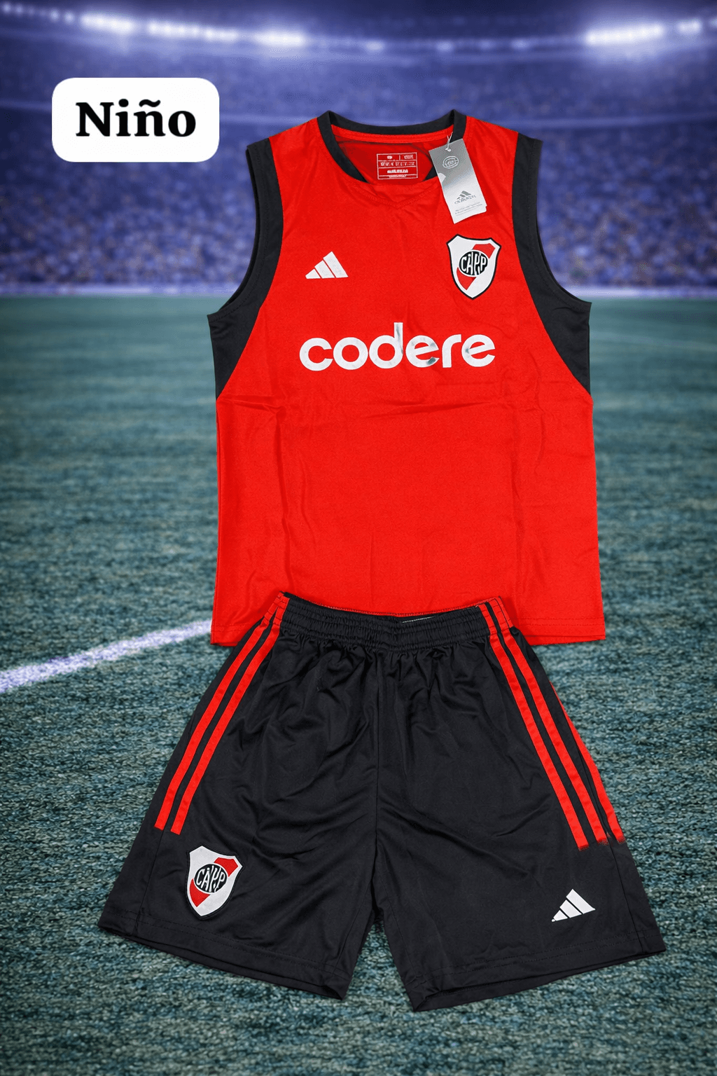 Conjunto Rojo Retro Europeo River Plate – Niño