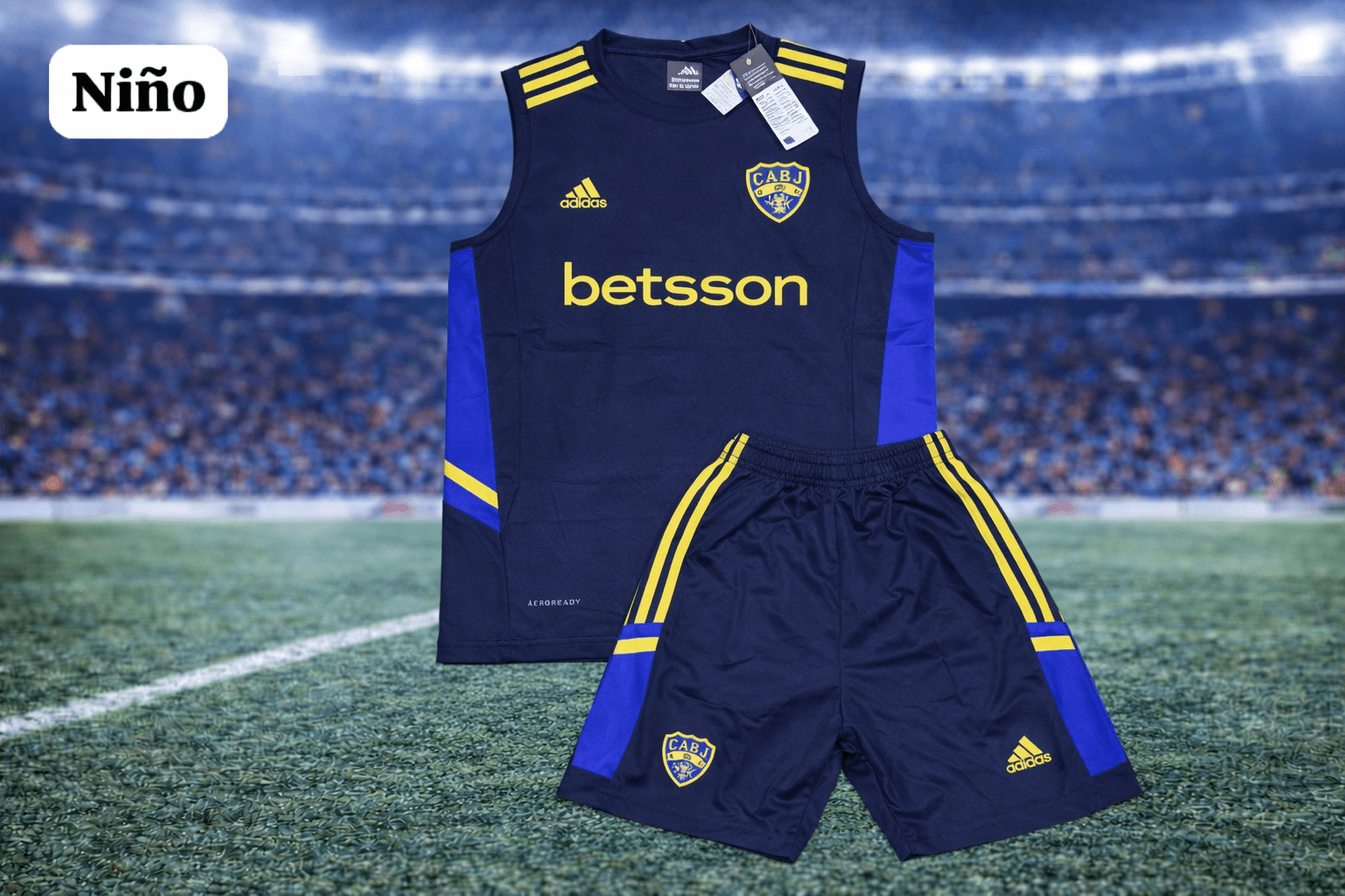 Conjunto Retro Europeo Boca Juniors 2 – Niño