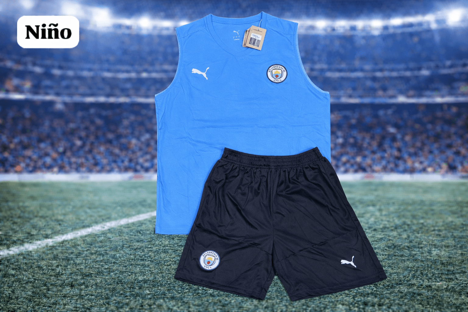 Conjunto Retro Europeo Manchester City – Niño